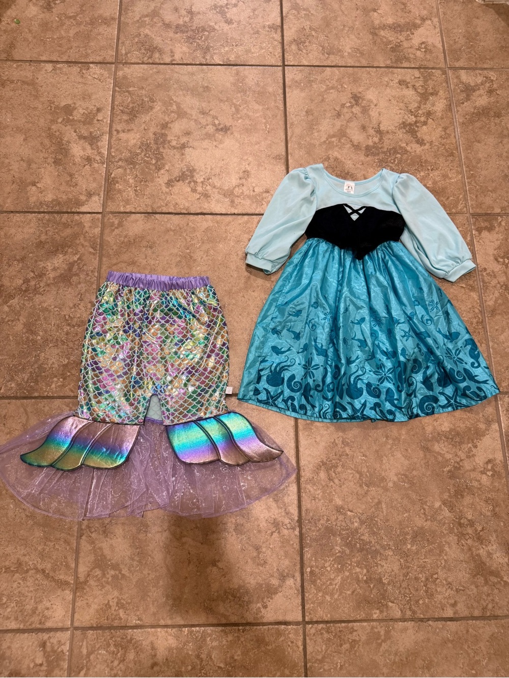 Little Adventures Mermaid Day Dress & Purple Mermaid Splash Skirt Girls 3-5 Year